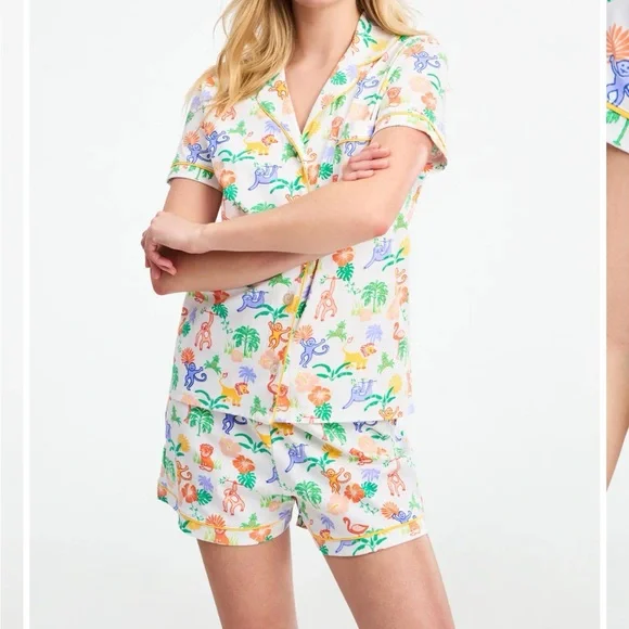Roller Rabbit Jungle Party Polo Pajamas - Picture 1 of 5